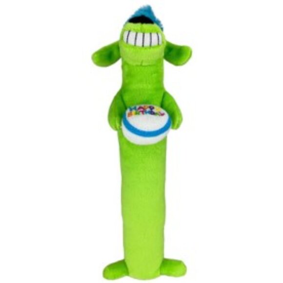 Bundle 2 Dog Squeaky Toys Kong Squeezz Stick + MultiPet Loofa Birthday Dog NWT - Picture 11 of 11